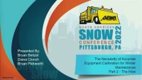 Thumbnail for Accurate Equipment Calibration for Winter Maintenance - Part 2: "The How"