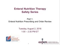 Thumbnail for Enteral Nutrition Prescribing and Order Review