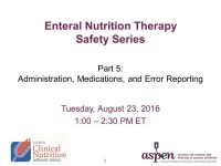 Thumbnail for Administration, Medications, and Error Reporting
