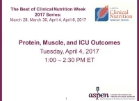Thumbnail for Protein, Muscle and ICU Outcomes
