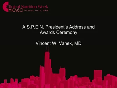 Thumbnail for A.S.P.E.N. President’s Address and Awards Ceremony