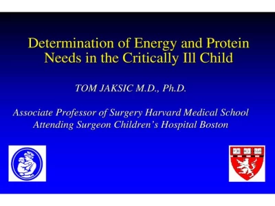 Thumbnail for Special Topics in Pediatric Critical Care: Focus on Energy Needs and Substrate Utilization