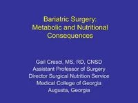Thumbnail for Metabolic and Nutritional Changes following Bariatric Surgery: The Good, the Bad, and the Ugly