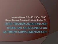 Thumbnail for Transplantation: To Supplement or Not to Supplement?