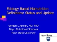 Thumbnail for Etiology Based Malnutrition Definitions: Status and Update