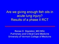 Thumbnail for Pharmaconutrition in the ICU: Results of Recent Randomized Trials