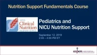 Thumbnail for Pediatrics & NICU Nutrition Support