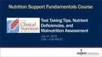 Thumbnail for Test Taking Tips, Nutrient Deficiencies, Malnutrition Assessment