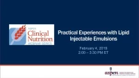 Thumbnail for Practical Experiences with Lipid Injectable Emulsions
