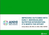 Thumbnail for Abbott Nutrition Health Institute: Improving Outcomes with Early, Individualized Nutrition Intervention: It’s Worth the EFFORT