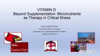 Thumbnail for Beyond Supplementation: Micronutrients as Therapy in Critical Illness (T20)