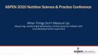 Thumbnail for Evaluating, Monitoring and Developing Nutrition Intervention Plans for Malnourished Children with Neurological Impairment (T31)