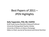 Thumbnail for Top 10 Nutrition Papers of 2011