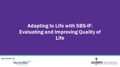 Thumbnail for Adapting to Life with SBS-IF: Evaluating and Improving Quality of Life