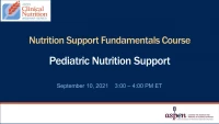 Thumbnail for Pediatric Nutrition Support