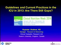 Thumbnail for Innovative Approaches to Improving Nutrition Practices in Intensive Care Units