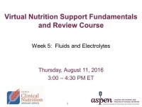 Thumbnail for Fluids and Electrolytes