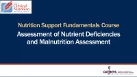 Thumbnail for Nutrient Deficiencies and Malnutrition Assessment