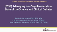 Thumbnail for Managing Iron Supplementation - State of the Science (M33)
