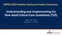 Thumbnail for Understanding and Implementing the New Adult Critical Care Guidelines (T25)