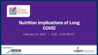 Thumbnail for Nutrition Implications of Long COVID