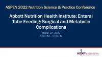 Thumbnail for Abbott: Enteral Nutrition Feeding: Strategies to Keep Patients Nourished