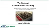 Thumbnail for Basics of Construction Accounting - Day 3