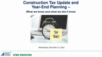 Thumbnail for Construction Tax Update and Year-End Planning