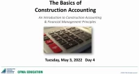 Thumbnail for Basics of Construction Accounting - Day 4
