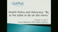 Thumbnail for Health Policy and Advocacy: “Be at the Table or Be on the Menu”