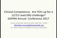 Thumbnail for Clinical Competence: Are You Up for a 12/15 Lead EKG Challenge?