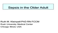 Thumbnail for Sepsis in the Older Adult