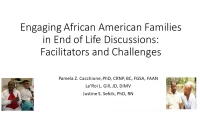Thumbnail for Engaging African-American Families in End-of-Life Discussions: Challenges and Facilitators
