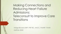 Thumbnail for Making Connections and Reducing Heart Failure Readmissions: Teleconsult to Improve Care Transitions