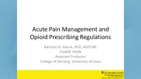 Thumbnail for Acute Pain Management and Opioid Prescribing Regulations