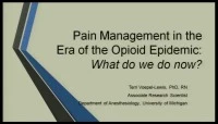 Thumbnail for Pain Management in the Era of the Opioid Epidemic: What Do We Do Now?