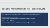 Thumbnail for Conscientious Prescribing in Older Adults