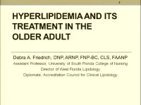 Thumbnail for Hyperlipidemia and Its Treatment in the Older Adult