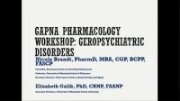 Thumbnail for Pharmacology Workshop: Geropsychiatric Disorders