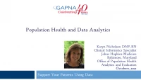 Thumbnail for Population Health and Data Analytics