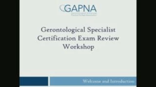 Thumbnail for Gerontological Specialist Certification Exam Review Workshop