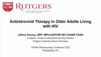 Thumbnail for Antiretroviral Therapy in Older Adults Living with HIV