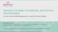 Thumbnail for Discover the Impact of GEMTESA® (Vibegron) 75mg Tablets, An Effective OAB Treatment: A Fresh Look at OAB Management in Long-Term Care Settings (Sponsored by Urovant Sciences)