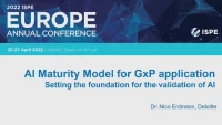 Thumbnail for AI Maturity Model for GxP Application - Setting the Foundation for the Validation of AI