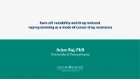Thumbnail for Rare cell variability and drug-induced reprogramming as a mode of cancer drug resistance