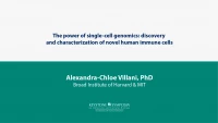 Thumbnail for The power of single-cell genomics: discovery and characterization of novel human immune cells
