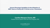Thumbnail for Extreme Phenotypic Variability of a Novel Mutation of MEN1 Gene in a Family with 14 Carriers across 3 Generations