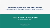 Thumbnail for Non-syndromic Cushing's Disease Due To CDKN1B Mutations: Novel Mutations And Phenotypic Features In A Large Pediatric Cohort