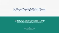 Thumbnail for Persistence of Progenitor Cell Markers Following the Selective Ablation of Musashi in Somatotropes