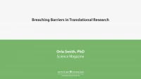 Thumbnail for Breaching Barriers in Translational Research